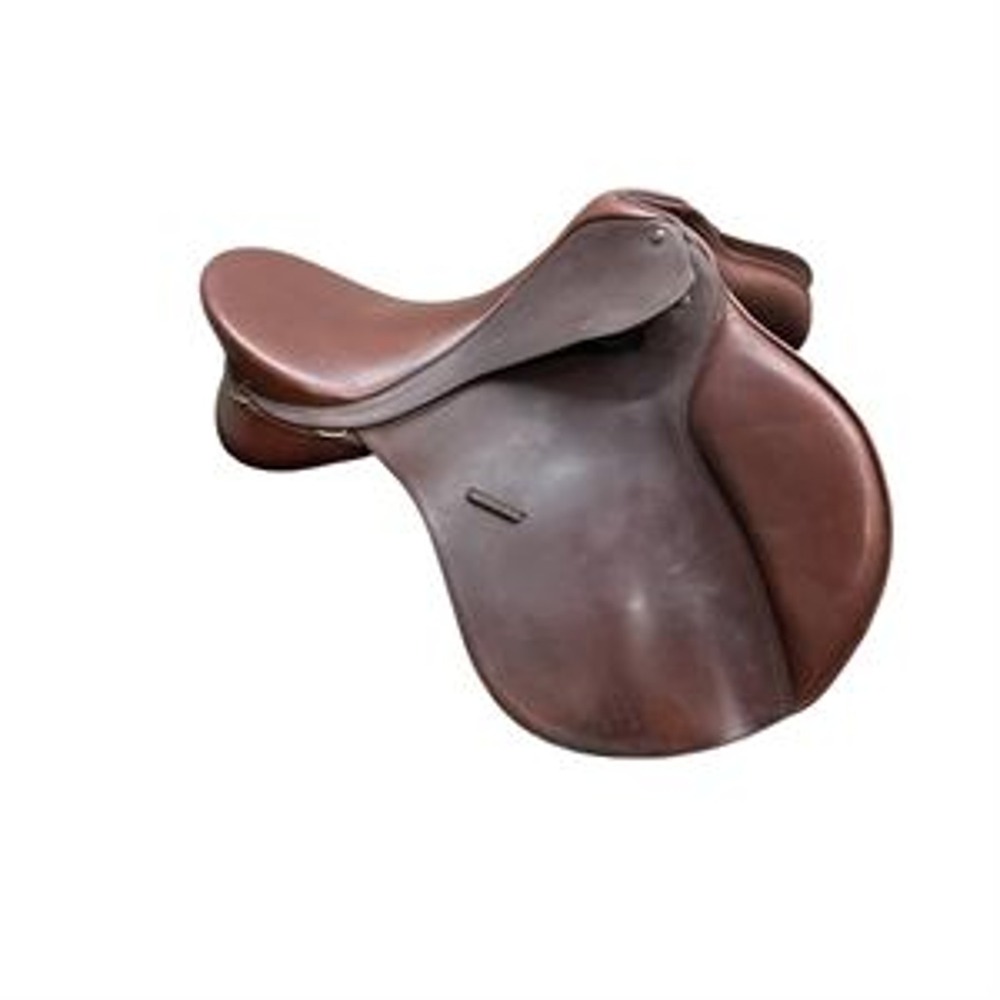 Bates Caprilli 18" Brown Leather Close Contact English Saddle CAIR Cushion